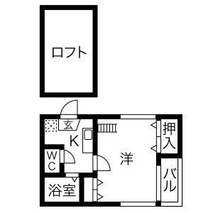 1K 間取り図