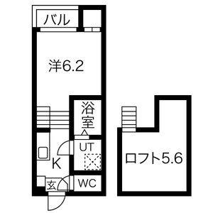 1K 間取り図