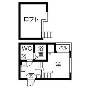 1K 間取り図