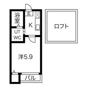 1K 間取り図