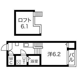 1K 間取り図