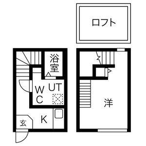 1K 間取り図