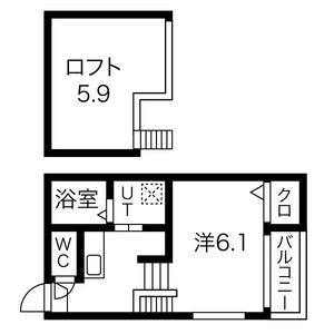 1K 間取り図