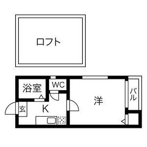 1K 間取り図
