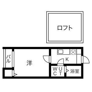 1K 間取り図