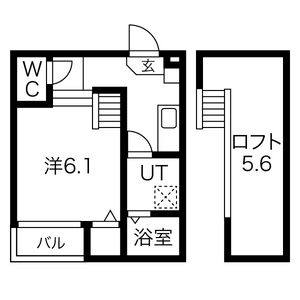 1K 間取り図