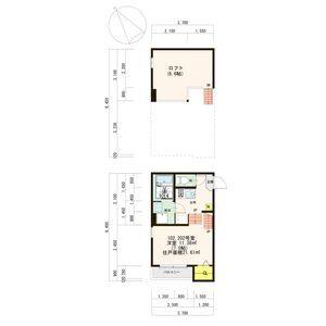 1K 間取り図