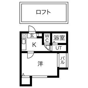 1K 間取り図