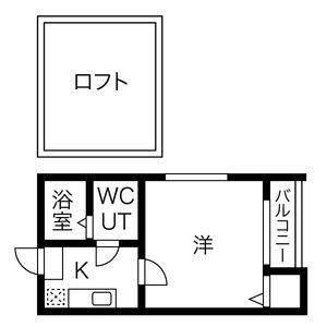 1K 間取り図