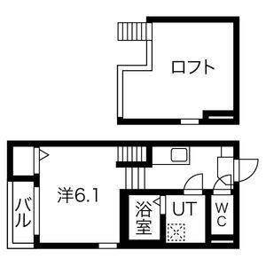 1K 間取り図