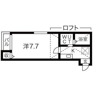 1K 間取り図