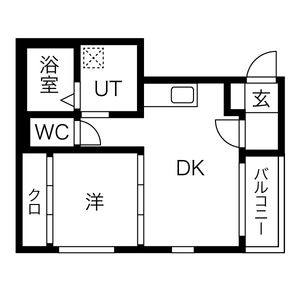 1LDK 間取り図