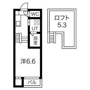 1K 間取り図