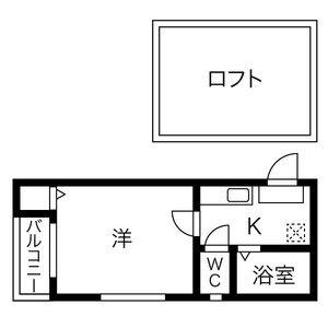 1K 間取り図
