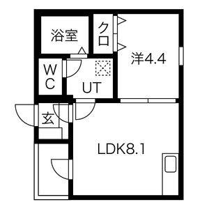 1LDK 間取り図