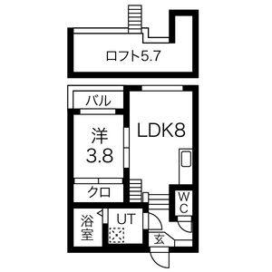 1LDK 間取り図