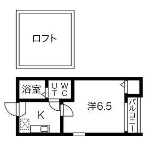 1K 間取り図