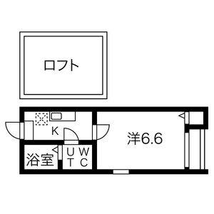 1K 間取り図