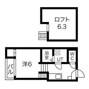 1K 間取り図