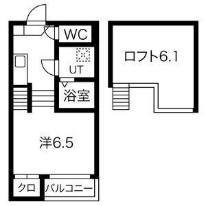 1K 間取り図