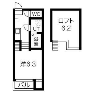 1K 間取り図