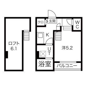 1K 間取り図