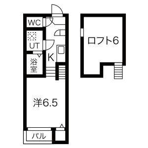 1K 間取り図