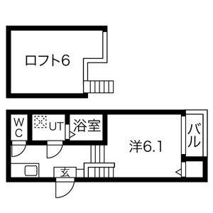 1K 間取り図