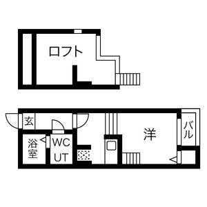 1K 間取り図