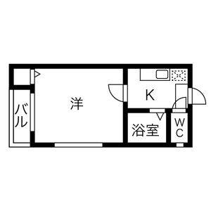1K 間取り図
