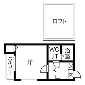 1K 間取り図