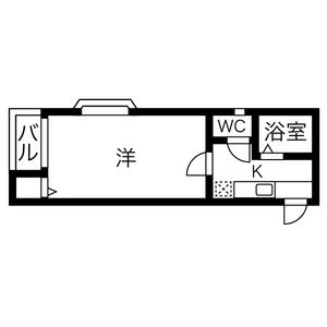 1K 間取り図