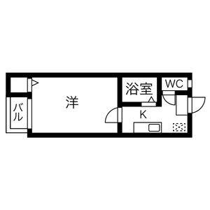 1K 間取り図