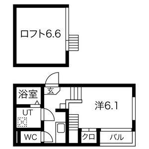 1K 間取り図