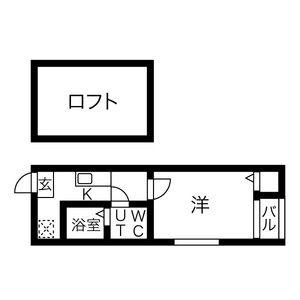 1K 間取り図