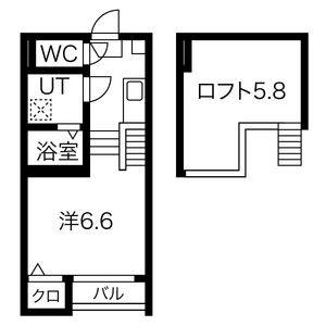 1K 間取り図