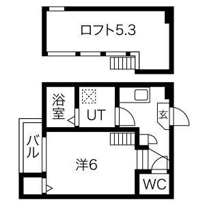 1K 間取り図