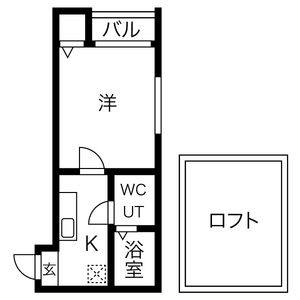 1K 間取り図
