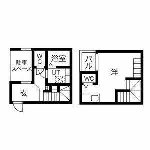 1K 間取り図