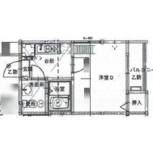 1K 間取り図