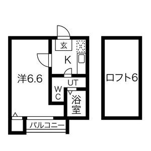 1K 間取り図