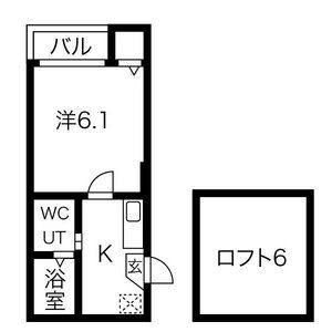 1K 間取り図