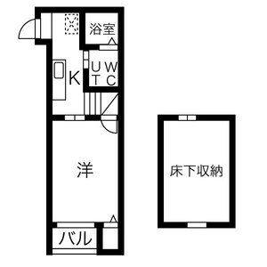 1K 間取り図