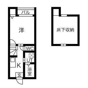 1K 間取り図