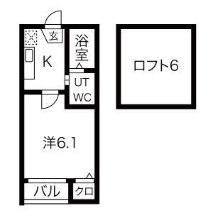 1K 間取り図