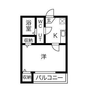 1K 間取り図