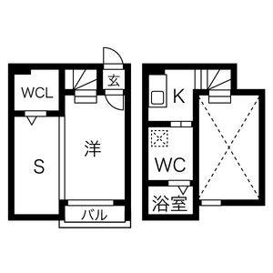 1K 間取り図