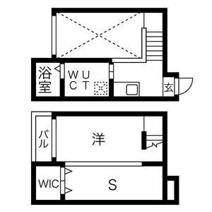 1K 間取り図