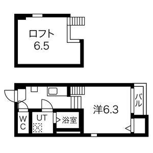 1K 間取り図