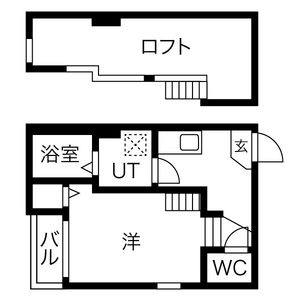 1K 間取り図